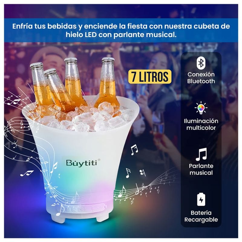 Hielera Bluetooth  7 litros